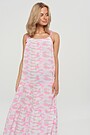 Light woven printed dress 4 | PINK | Audimas