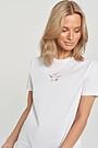 Stretch cotton t-shirt with print 1 | WHITE | Audimas