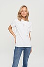 Stretch cotton t-shirt with print 2 | WHITE | Audimas