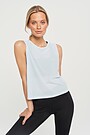 Crop SENSITIVE tank top 1 | BLUE | Audimas