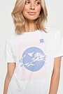Soft touch modal t-shirt with print 2 | WHITE | Audimas