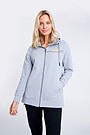 Lengthened stretch cotton zip-through hoodie 1 | GREY/MELANGE | Audimas