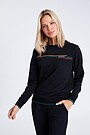 Stretch cotton sweatshirt with print 1 | BLACK | Audimas