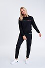 Stretch cotton sweatshirt with print 4 | BLACK | Audimas