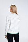 Stretch cotton sweatshirt with print 2 | WHITE | Audimas