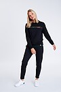 Slim fit stretch sweatpants with cotton inside 4 | BLACK | Audimas
