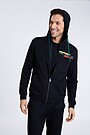 Stretch cotton zip-through hoodie 2 | BLACK | Audimas