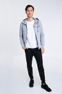 Stretch cotton zip-through hoodie 3 | GREY/MELANGE | Audimas