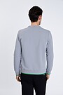 Stretch cotton sweatshirt with print 2 | GREY/MELANGE | Audimas
