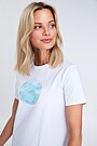 Stretch cotton t-shirt with print 2 | WHITE | Audimas