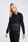 Stretch cotton zip-through hoodie 1 | BLACK | Audimas