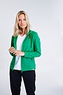 Stretch cotton zip-through hoodie 3 | GREEN/ KHAKI / LIME GREEN | Audimas