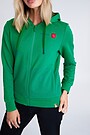 Stretch cotton zip-through hoodie 4 | GREEN/ KHAKI / LIME GREEN | Audimas