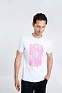Stretch cotton t-shirt with print 2 | WHITE | Audimas