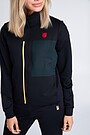 Zip-through stretch sweatshirt with cotton inside 3 | BLACK | Audimas