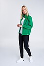 Zip-through stretch sweatshirt with cotton inside 4 | GREEN/ KHAKI / LIME GREEN | Audimas