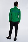 Zip-through stretch sweatshirt with cotton inside 2 | GREEN/ KHAKI / LIME GREEN | Audimas