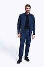 Stretch cotton regular fit sweatpants 1 | BLUE | Audimas