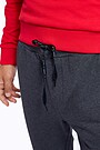 Stretch cotton regular fit sweatpants 4 | GREY/MELANGE | Audimas