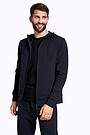 Stretch cotton zip-through hoodie 2 | BLACK | Audimas