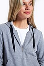 Stretch cotton zip-through hoodie 3 | GREY/MELANGE | Audimas