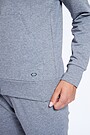 Stretch cotton zip-through hoodie 4 | GREY/MELANGE | Audimas