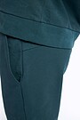 Stretch cotton slim fit sweatpants 4 | GREEN/ KHAKI / LIME GREEN | Audimas