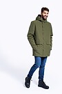 Long water repellent 3M THINSULATE jacket 1 | GREEN/ KHAKI / LIME GREEN | Audimas