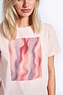Stretch cotton t-shirt with print 2 | PINK | Audimas
