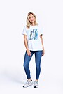 Stretch cotton t-shirt with print 4 | WHITE | Audimas