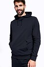 Stretch cotton hoodie 1 | BLACK | Audimas
