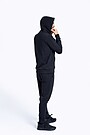 Stretch cotton hoodie 2 | BLACK | Audimas