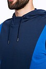 Stretch cotton hoodie 3 | BLUE | Audimas