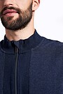 Stretch cotton half-zip jumper 3 | BLUE | Audimas