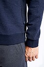 Stretch cotton half-zip jumper 4 | BLUE | Audimas