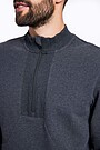 Stretch cotton half-zip jumper 3 | GREY/MELANGE | Audimas