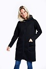 Warm fleece long zip-through jacket 1 | BLACK | Audimas