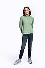 Soft inner surface cotton half-zip sweatshirt 2 | GREEN/ KHAKI / LIME GREEN | Audimas