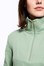 Soft inner surface cotton half-zip sweatshirt 3 | GREEN/ KHAKI / LIME GREEN | Audimas