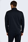Zip-through stretch sweatshirt with cotton inside 2 | BLACK | Audimas