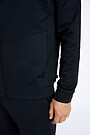 Zip-through stretch sweatshirt with cotton inside 3 | BLACK | Audimas