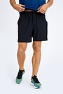 Medium length lightweight stretch fabric shorts 2 | BLACK | Audimas