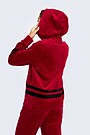 Cotton velour zip-through hoodie 2 | BORDO | Audimas