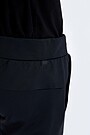 Stretch tapered fit sweatpants with cotton inside 4 | BLACK | Audimas