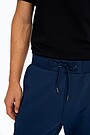 Stretch cotton tapered fit sweatpants 4 | BLUE | Audimas