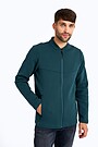 Stretch cotton zip-through jacket 1 | GREEN/ KHAKI / LIME GREEN | Audimas