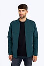 Stretch cotton zip-through jacket 3 | GREEN/ KHAKI / LIME GREEN | Audimas
