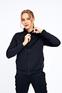 Zip-through stretch sweatshirt with cotton inside 1 | BLACK | Audimas