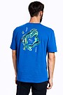 Stretch cotton t-shirt with print 2 | BLUE | Audimas