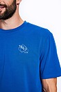 Stretch cotton t-shirt with print 3 | BLUE | Audimas